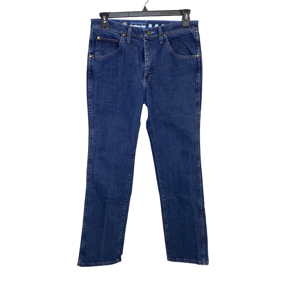 Wrangler Mens Cowboy Cut Premium Performance Slim Fit Jeans Dark Wash 32x32